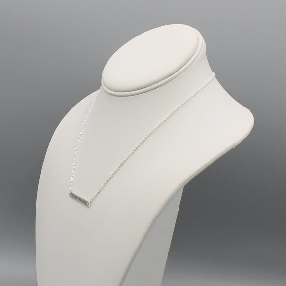 I Love You necklace silver tone bar - Picture 6 of 6